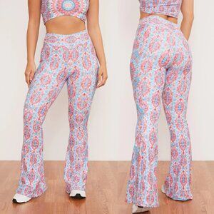 Wolven Amalfi Flare High Waist Pants Dopamine Rave Festival Maximalist Western
